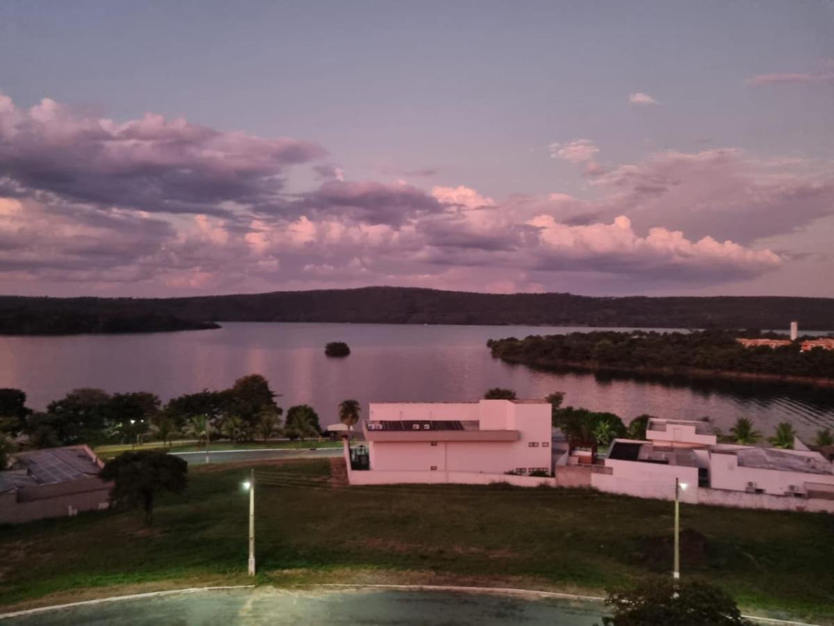 Enseada Nautico Apart Flat I Vista Para O Lago Corumba Caldas Novas Exterior photo